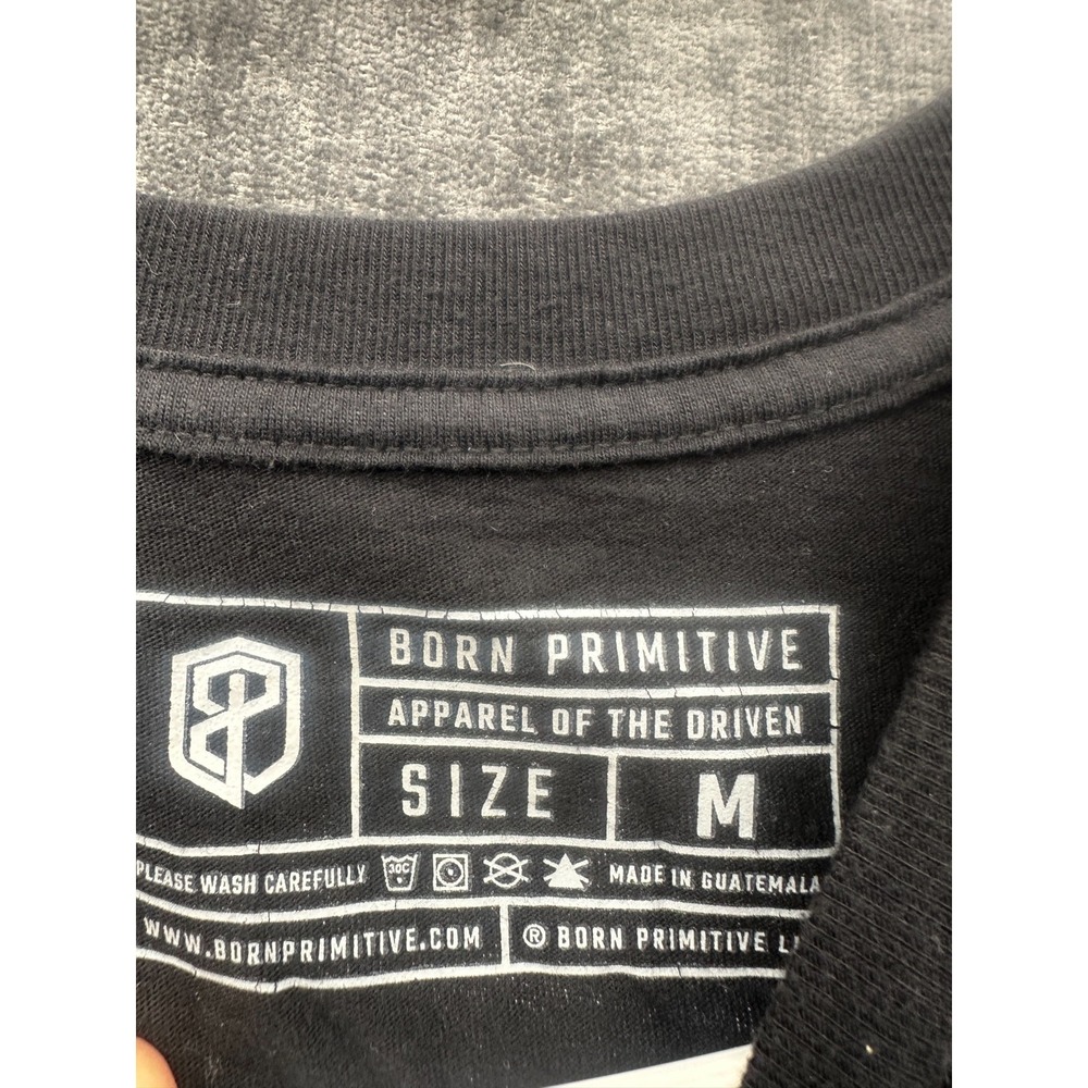 Born Primitive T Shirt Mens Medium Black American Spirit Gadsden Flag Graphic - Picture 7 of 15